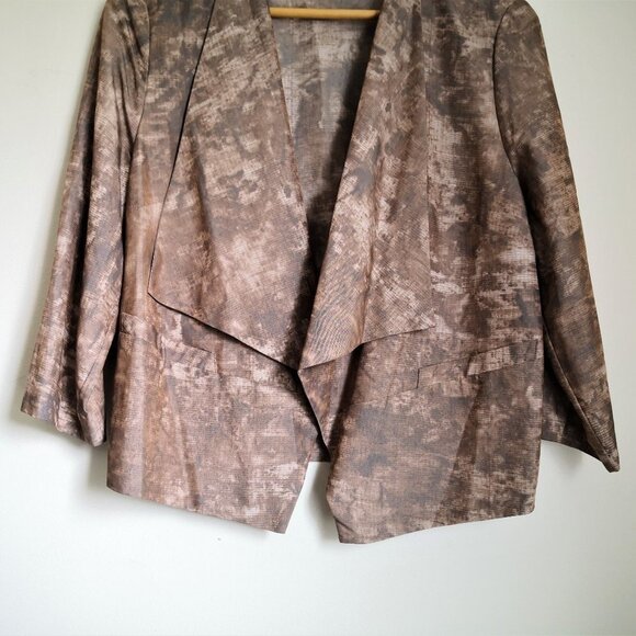 NWOT Coldwater Creek Draped Front Cropped Jacket Size 8 - Picture 3 of 5